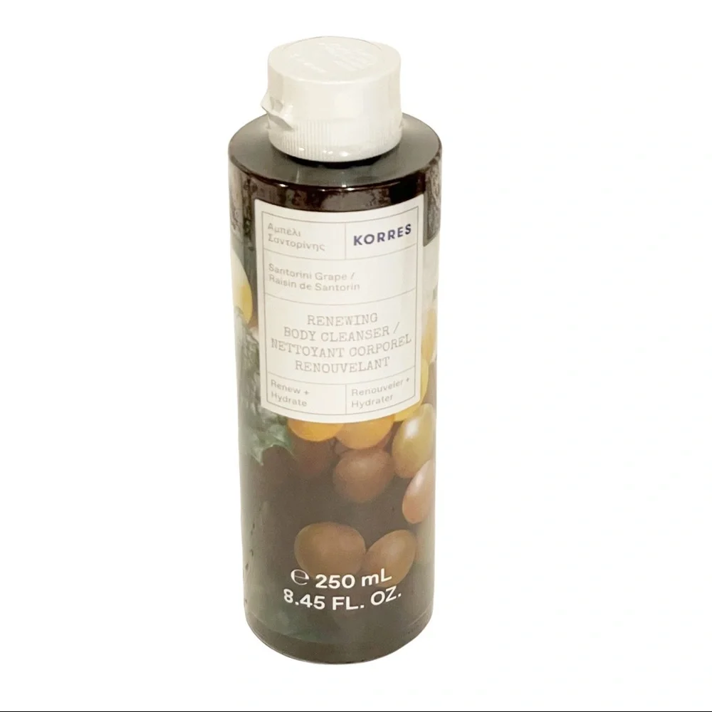 Korres Santorini Grape Renewing Body Cleanser Nourishing Bath‎ Shower New 8.4oz